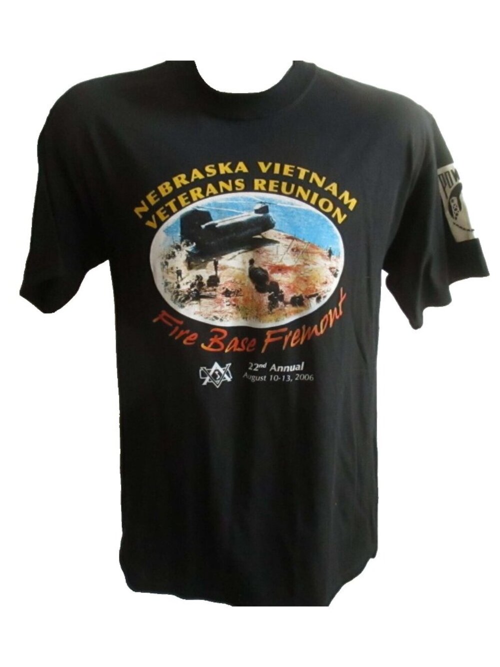Vietnam Veterans T-shirt Medium 2006 Nebraska Reunion Graphic T-Shirt POW MIA